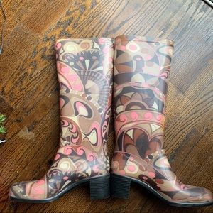 Emilio Pucci tall rain boots 38